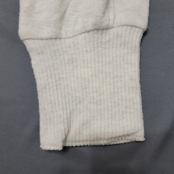 Democracy Top Women’s XL Crew Neck Long Sleeve Ribbed Pocket Ivory Soft Knit - Picture 7 of 9